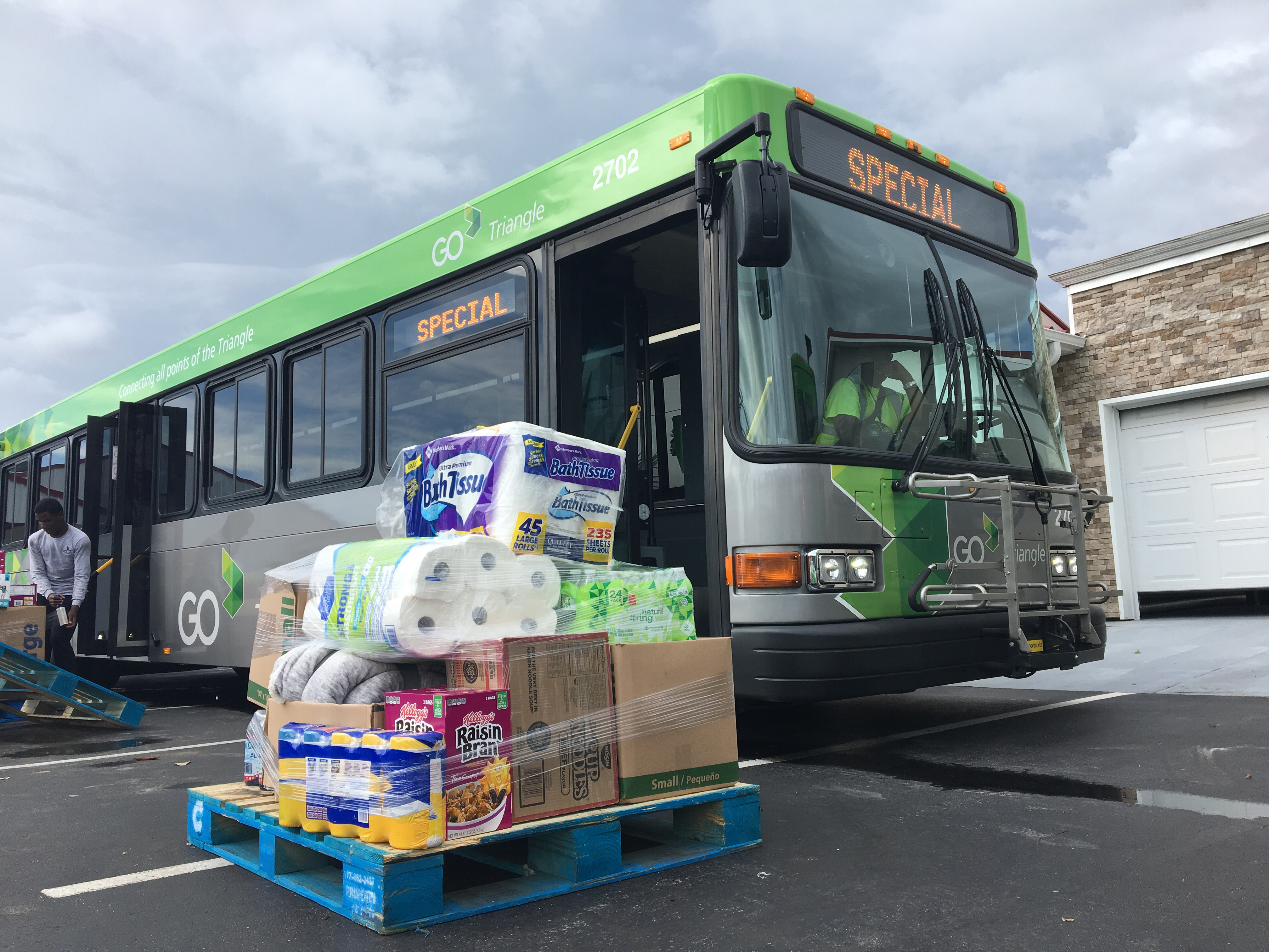 hurricane relief bus