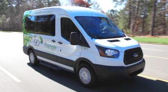 GoTriangle vanpool driving down the road