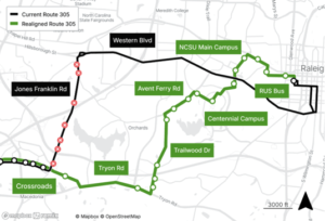 Route 305 map