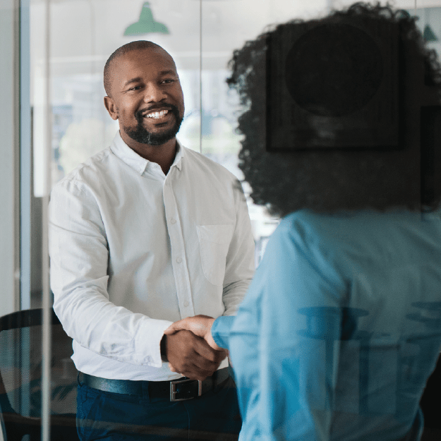 Man shaking hands